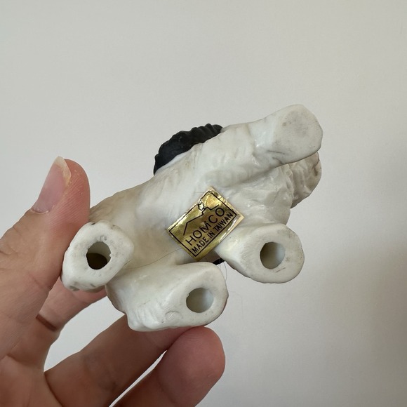 Vintage Lot of 2 Cocker Spaniel‎ Dog Puppy Figurines HOMCO Black & White - Picture 4 of 10